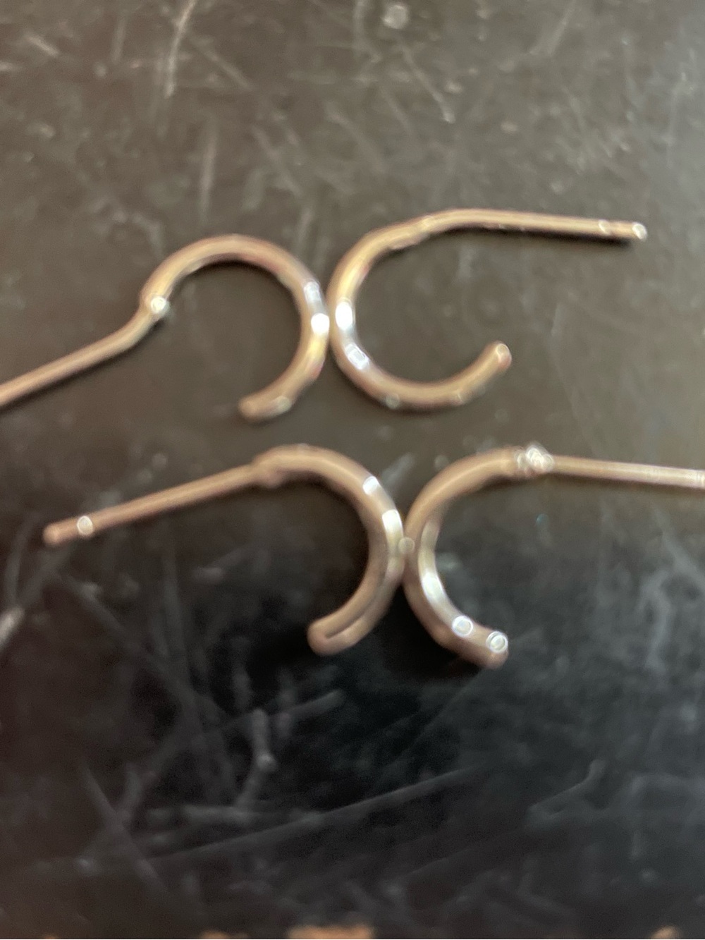Francesca's Collections Polished Silver Crescent Hoop Earrings